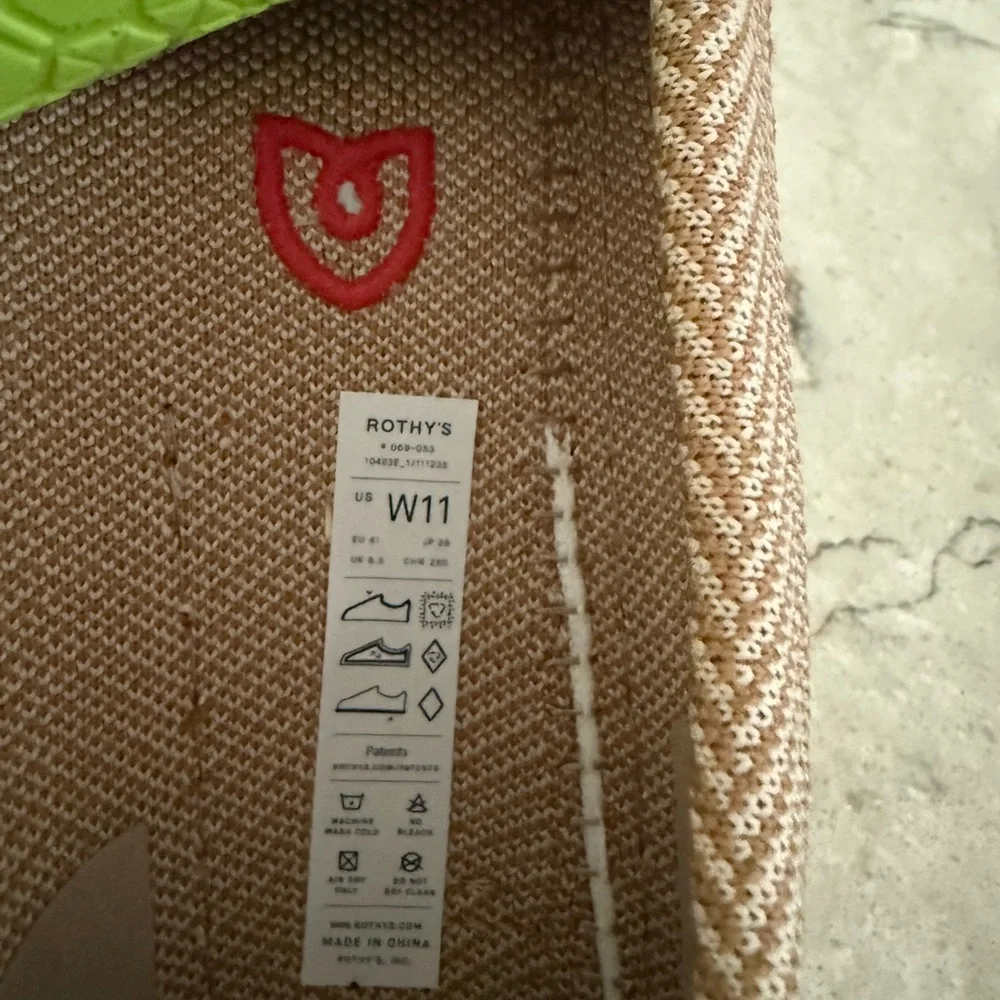 Rothy's The Driver Tan Herringbone Loafers - Picture 3 of 4